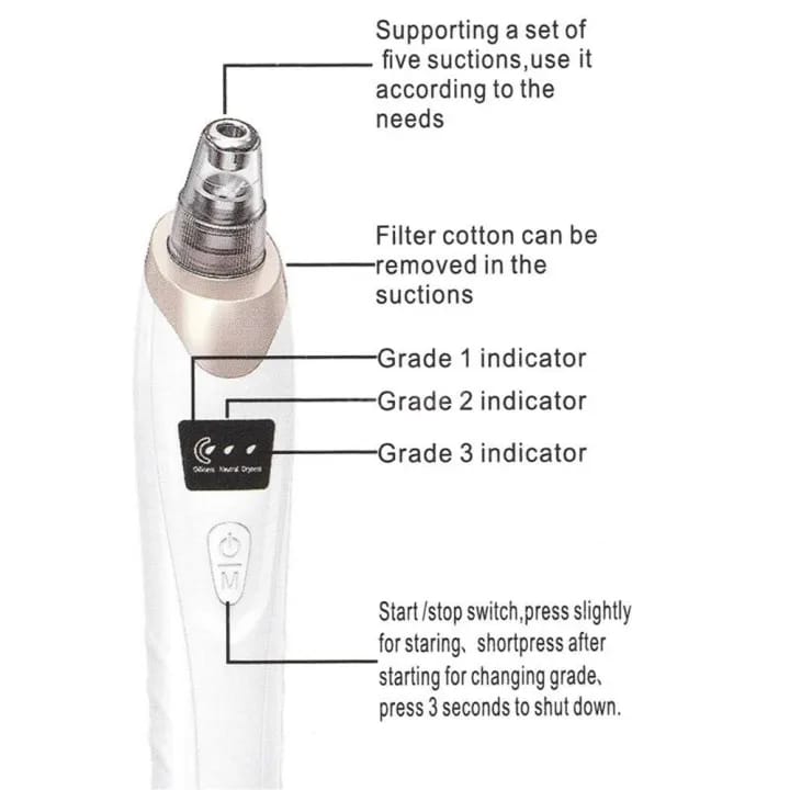 Derma suction vacuum Blackhead Remover /Face Deep Cleaning Skin Care/Skin Care Tool