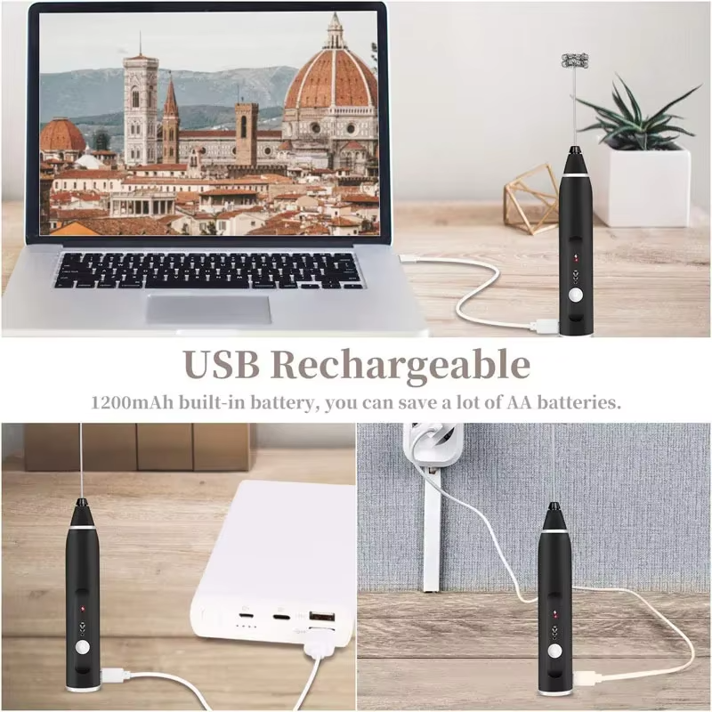 High Quality Coffee Beater and Egg Whisker, Rechargeable USB Connect