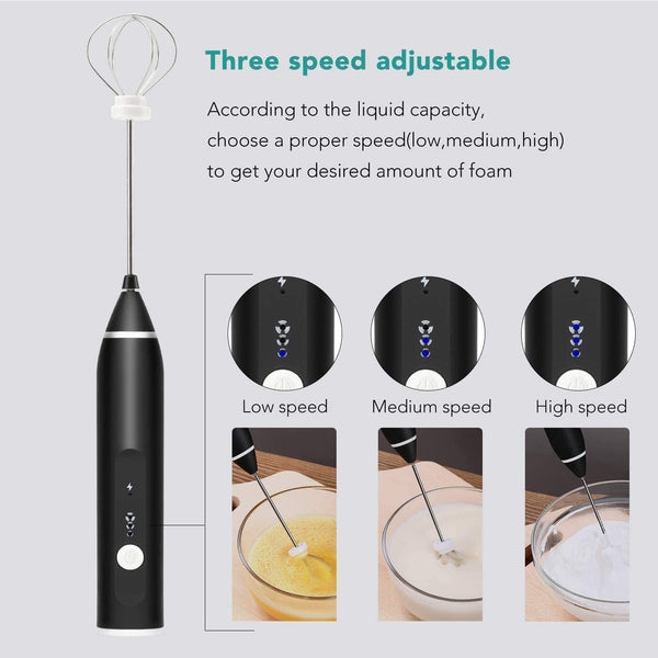 High Quality Coffee Beater and Egg Whisker, Rechargeable USB Connect